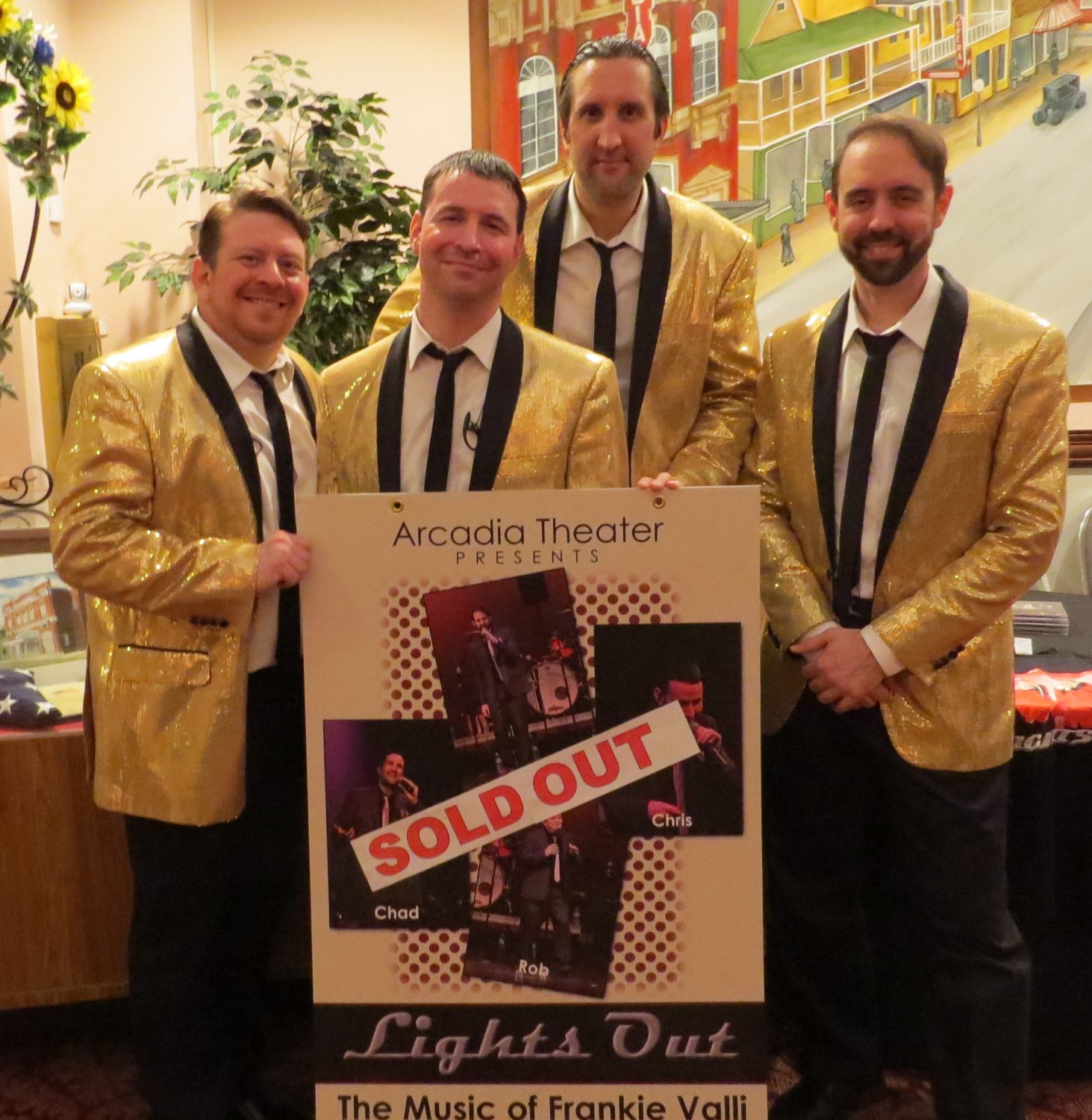 Lights Out with Sold Out Sign Arcadia Theatre